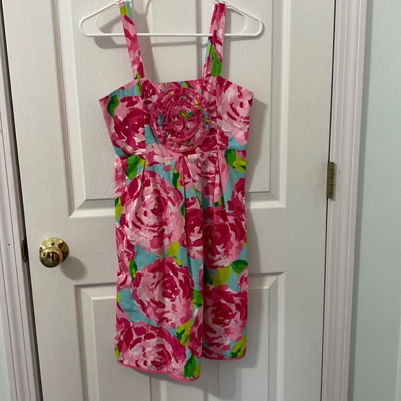 Lilly Pulitzer Hotty Pink First Impression sundress, size 4 (teen 16). EUC - Picture 2 of 9